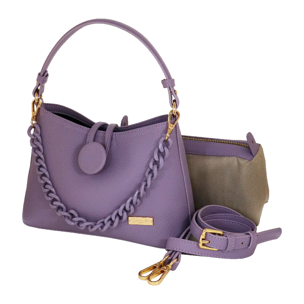Borsa a mano e a tracolla clare camomilla Milano nero/ tortora/lilla/giallo/ rosa/ bianco