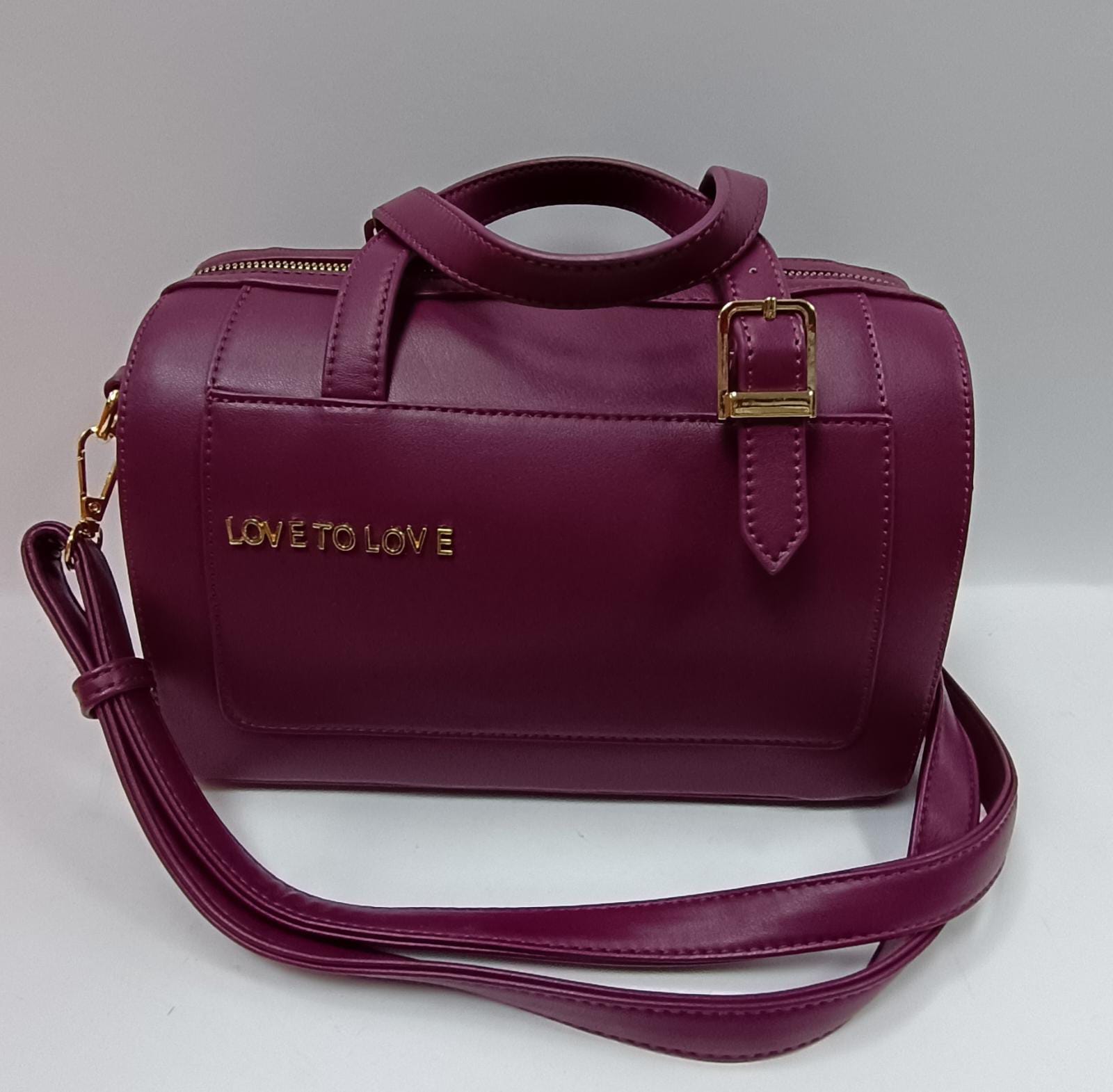 borsa a bauletto donna della linea Love to Love art LO-252 nero/ vinaccio/ toupe/ azzurro verde/ verde militare/ rosso