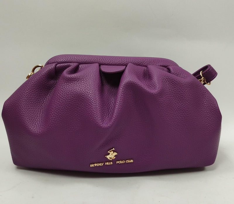 borsa donna beverly hills polo club bh-4311 aubergine/ nero/ mattone