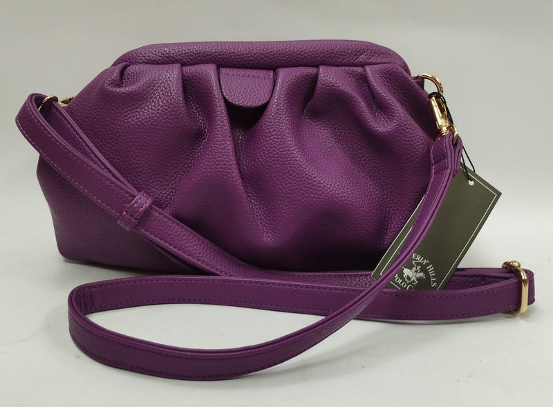 borsa donna beverly hills polo club bh-4311 aubergine/ nero/ mattone