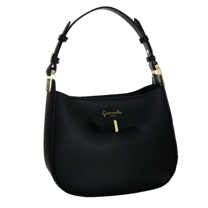 borsa a spalla easy di camomilla milano cod. 11226 nero/ tortora