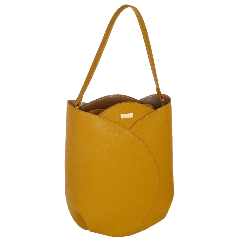 Borsa spalla M  camomilla Milano tulipano rosa/ sabbia/ nero/ giallo/ viola