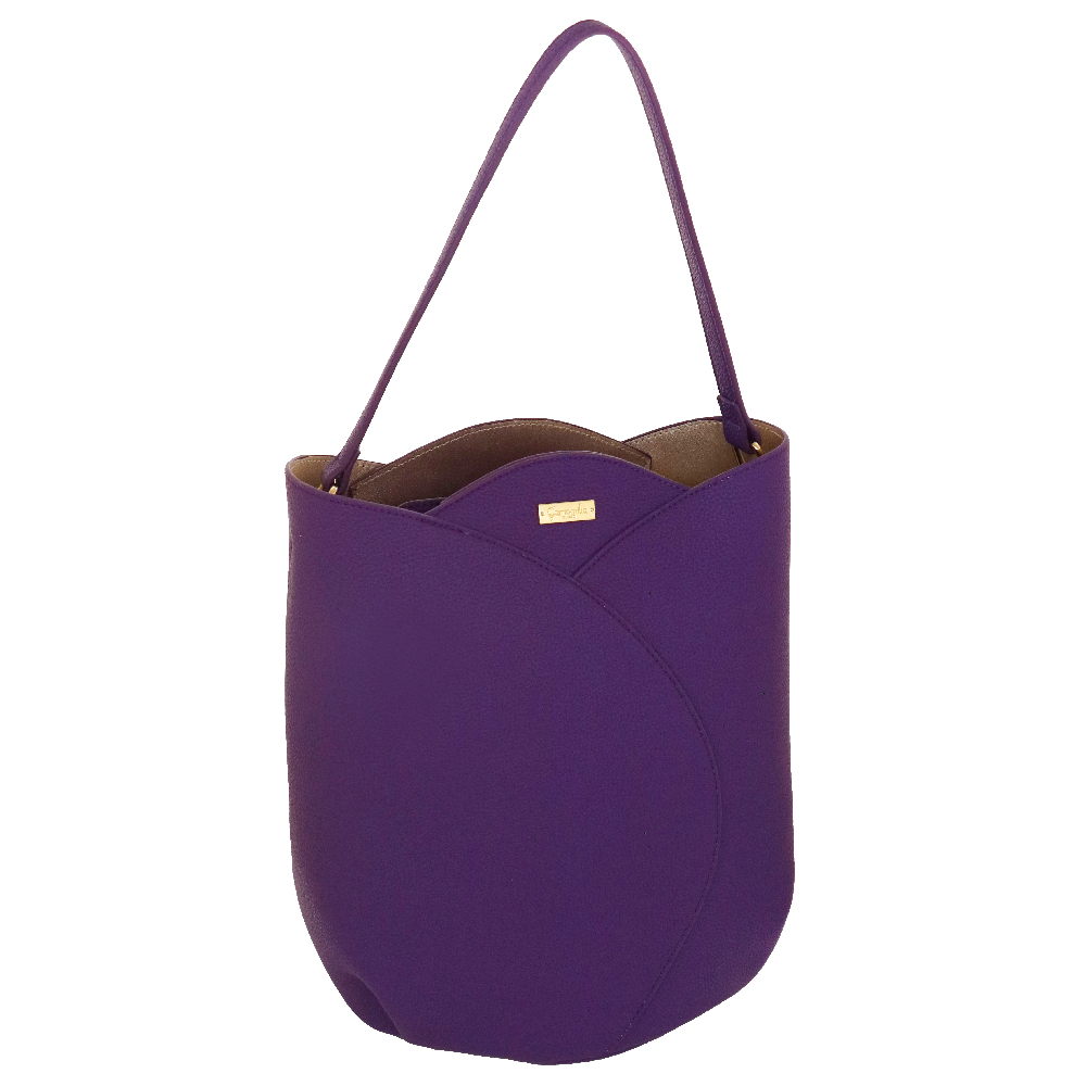 Borsa spalla M  camomilla Milano tulipano rosa/ sabbia/ nero/ giallo/ viola