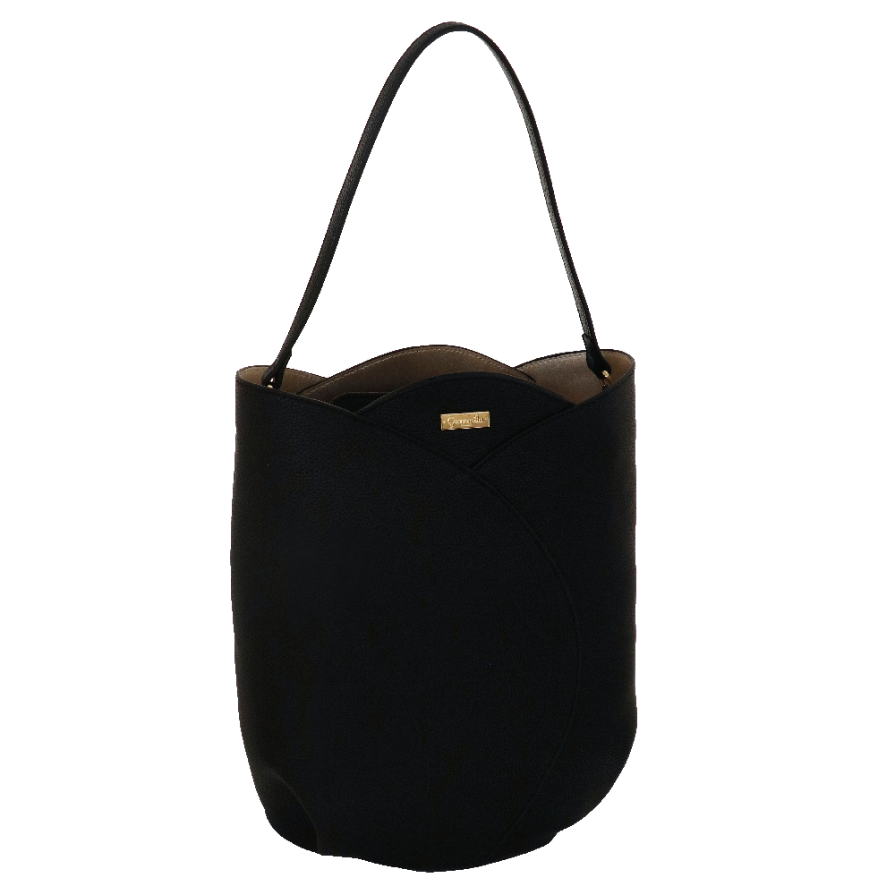 Borsa spalla M  camomilla Milano tulipano rosa/ sabbia/ nero/ giallo/ viola