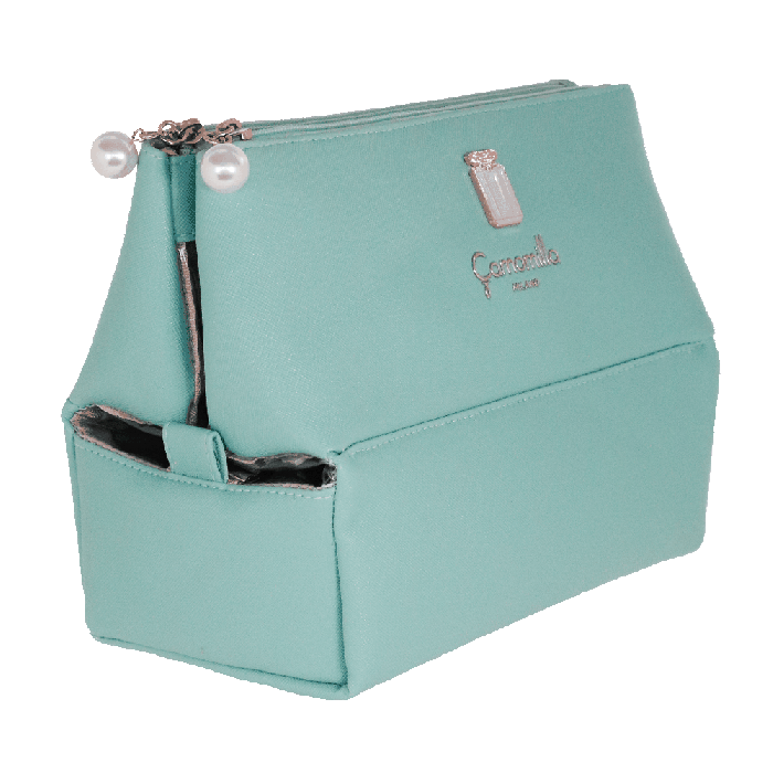 Beauty case da viaggio madame di camomilla milano azzurro
