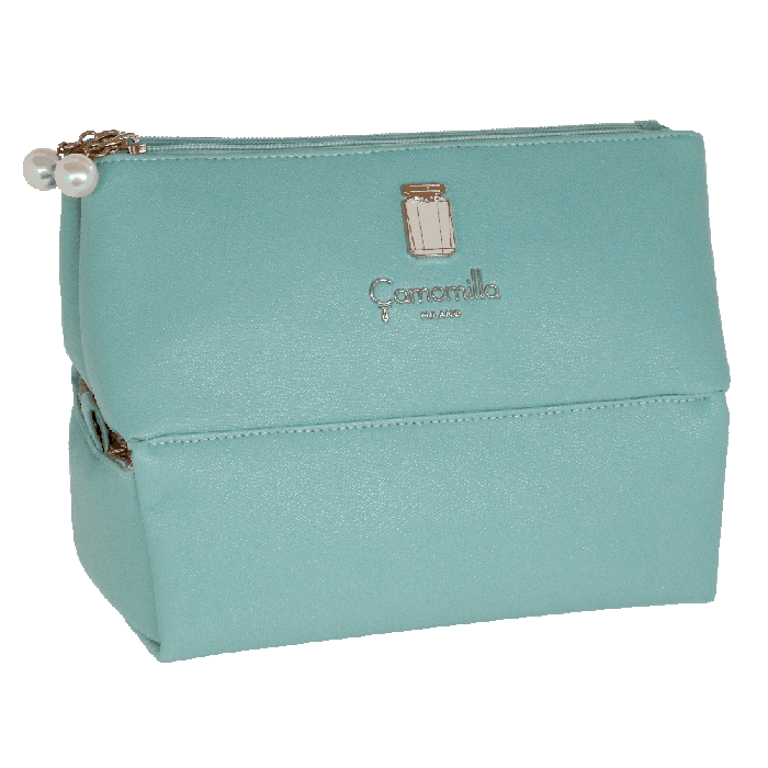 Beauty case da viaggio madame di camomilla milano azzurro