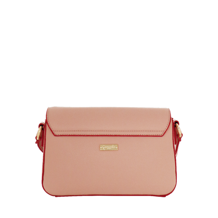 Borsa tracolla con patta mon amour di camomilla Milano rosa