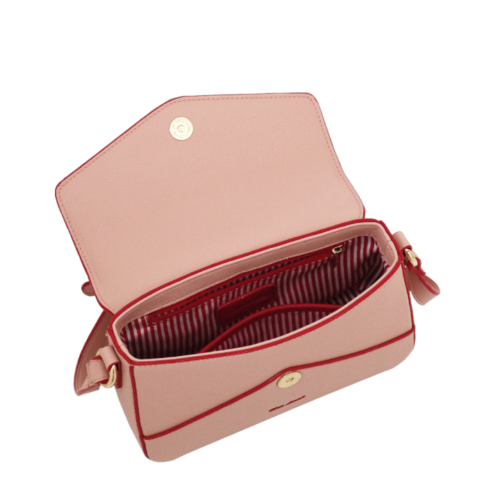 Borsa tracolla con patta mon amour di camomilla Milano rosa