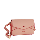 Borsa tracolla con patta mon amour di camomilla Milano rosa