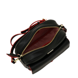 Tracolla donna camera bag mon amour di camomilla Milano nero/ rosa