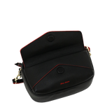 Tracolla donna camera bag mon amour di camomilla Milano nero/ rosa