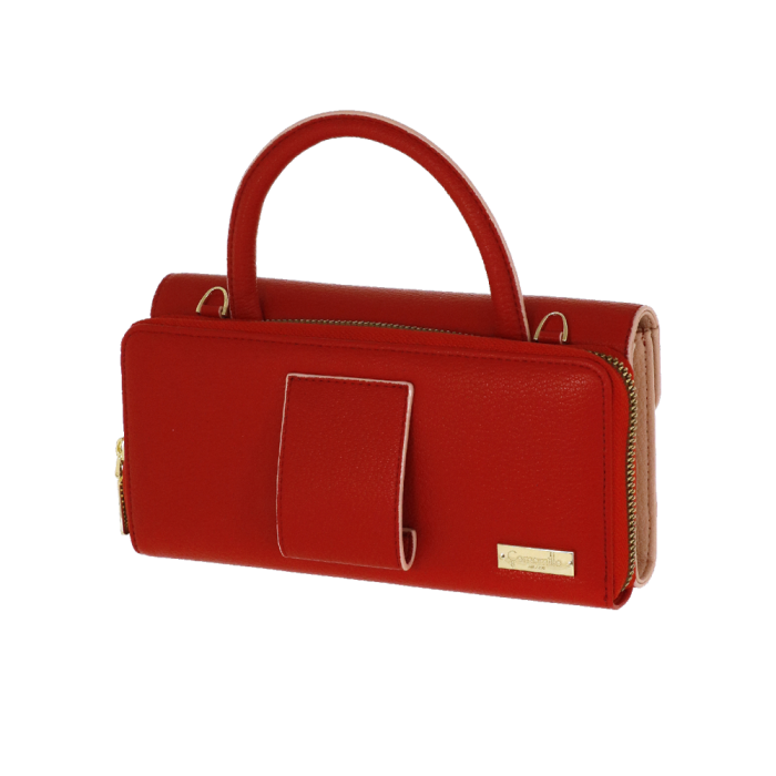 Borsa portafoglio L mon amour nero/ rosso