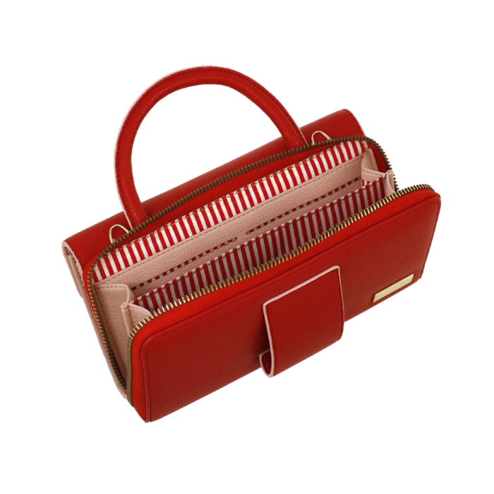 Borsa portafoglio L mon amour nero/ rosso