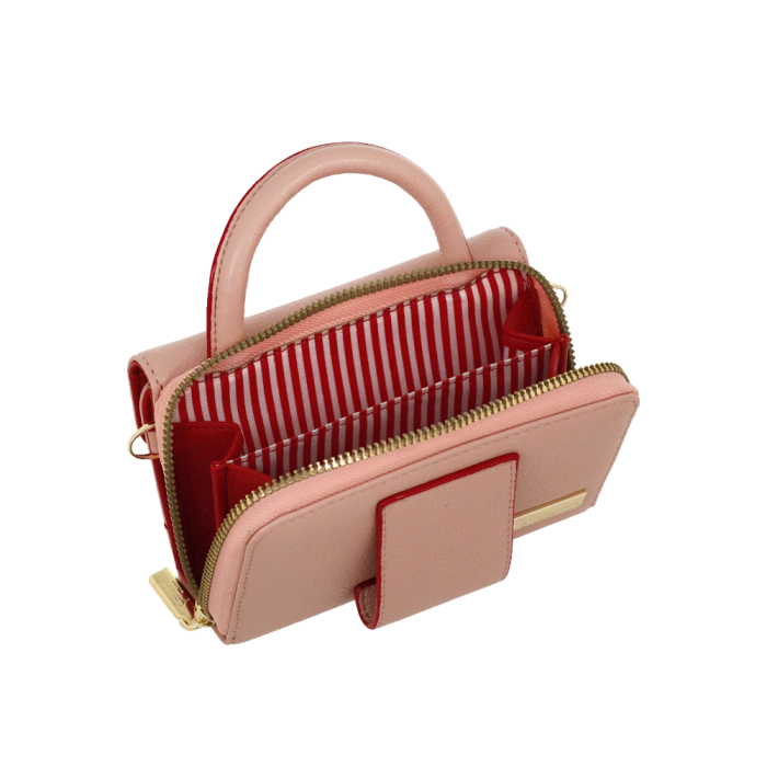 Borsa portafoglio M mon amour di camomilla Milano rosso/ rosa/ nero