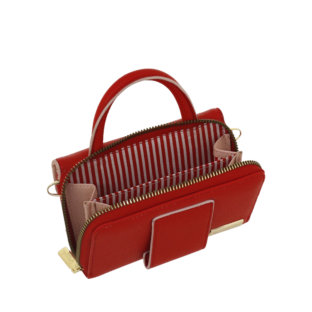 Borsa portafoglio M mon amour di camomilla Milano rosso/ rosa/ nero