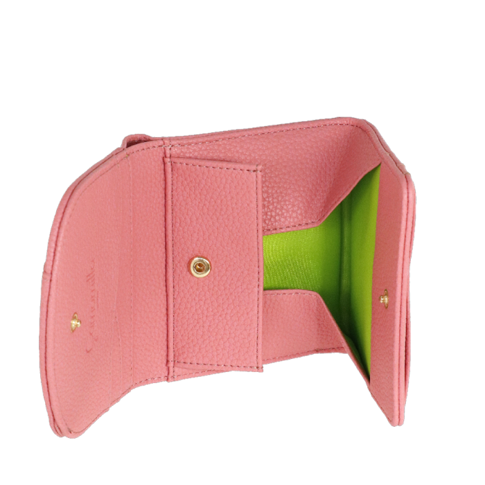 Portafoglio donna S tulipano di camomilla Milano rosa/ nero/ beige/ocra