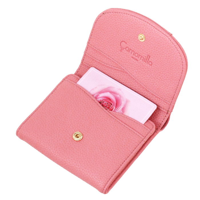 Portafoglio donna S tulipano di camomilla Milano rosa/ nero/ beige/ocra