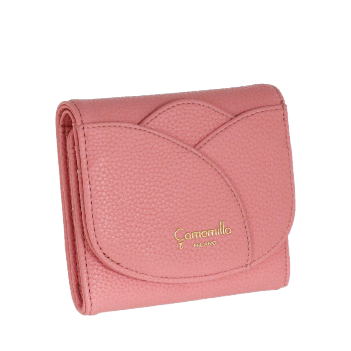 Portafoglio donna S tulipano di camomilla Milano rosa/ nero/ beige/ocra
