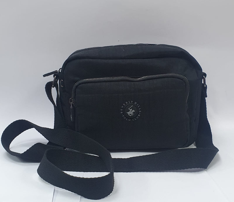 BORSA A TRACOLLA DI BEVERLY HILLS POLO CLUB BH-3950G NERO/ BEIGE