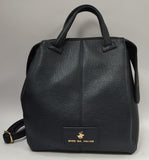 zaino odonna beverly hills polo clu bh-4223 blu navy/nero/ cuoio