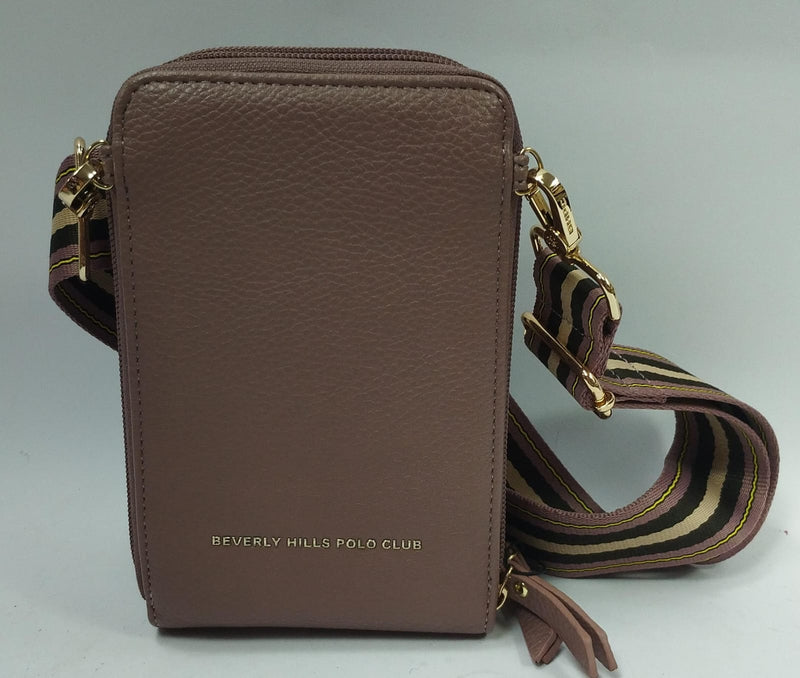 borsa portafoglio donna a tracolla di beverly hills polo club bh-4345 pink