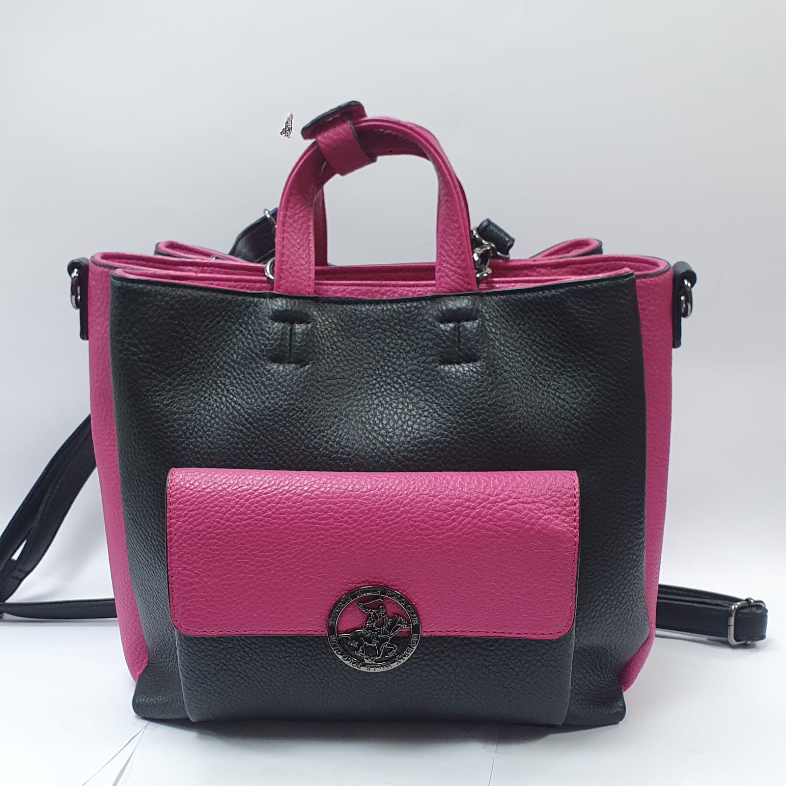ZAINO DONNA DI BEVERLY HILLS POLO CLUB BH-3932 TORTORA / NERO E FUXIA