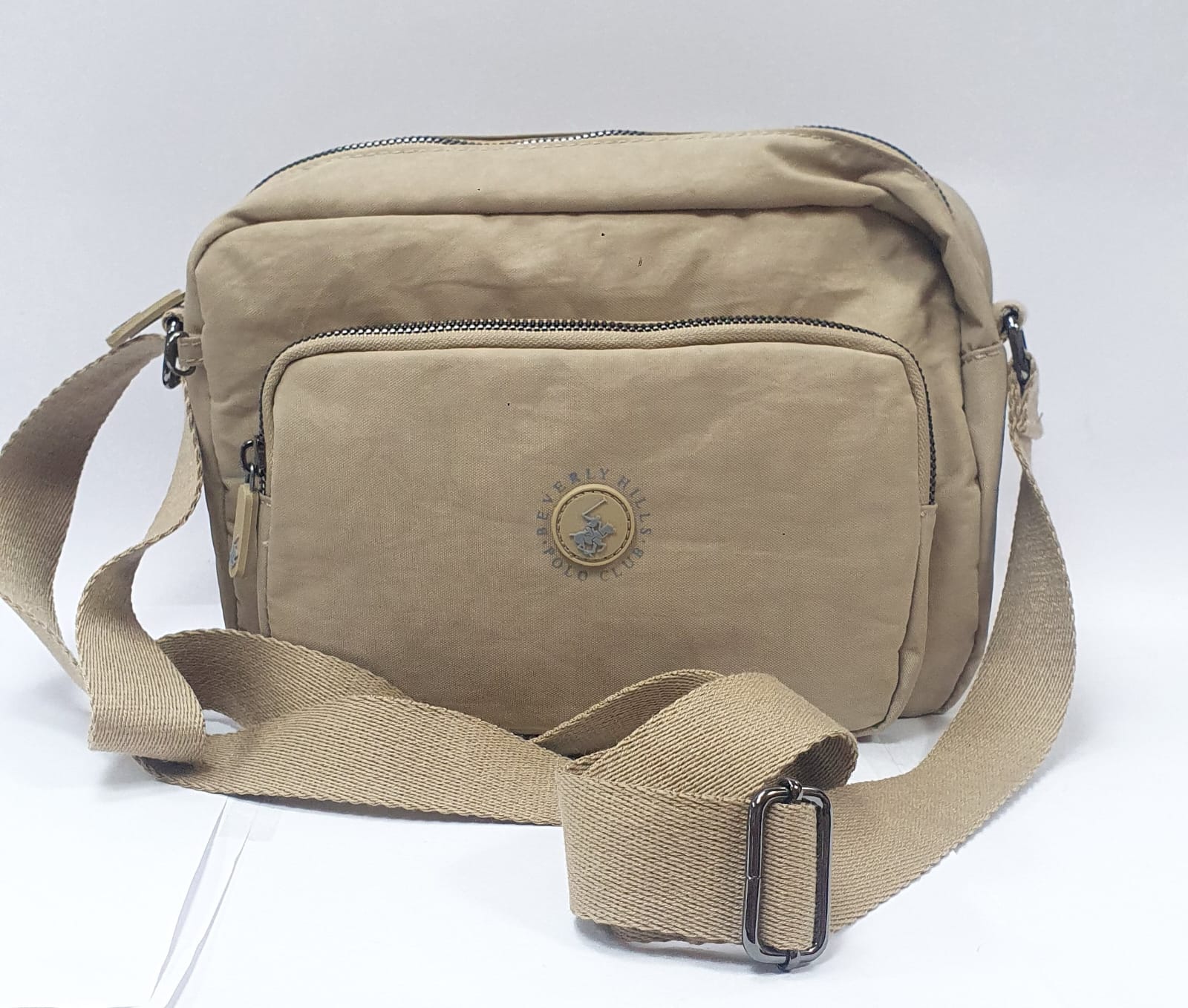 BORSA A TRACOLLA DI BEVERLY HILLS POLO CLUB BH-3950G NERO/ BEIGE