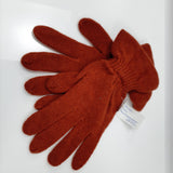 Guanti donna made in italy rosso/ arancio scuro