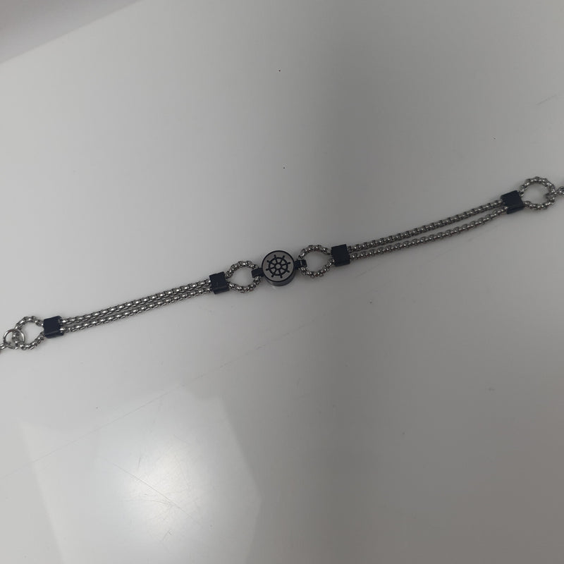 Bracciale uomo ciondolo ancora/ timone gemir