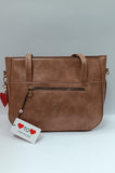 Borsa a spalla donna linea Love to Love art. LO-292 cipria scuro