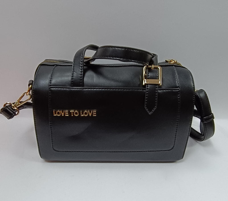 borsa a bauletto donna della linea Love to Love art LO-252 nero/ vinaccio/ toupe/ azzurro verde/ verde militare/ rosso