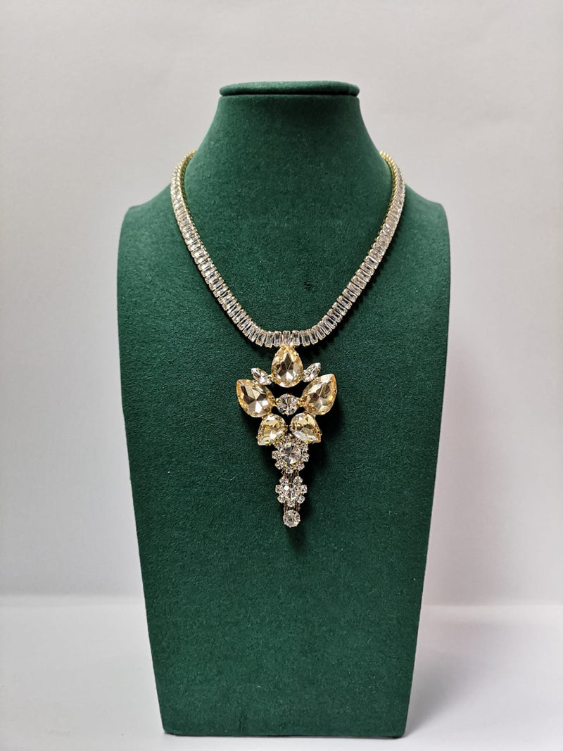 Set da donna di  collana e orecchini di trik bijoux fiore pendente oro