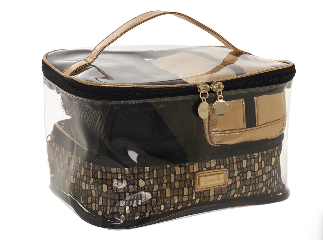 beauty case di camomilla milano Vanity set oro art cod. 61138