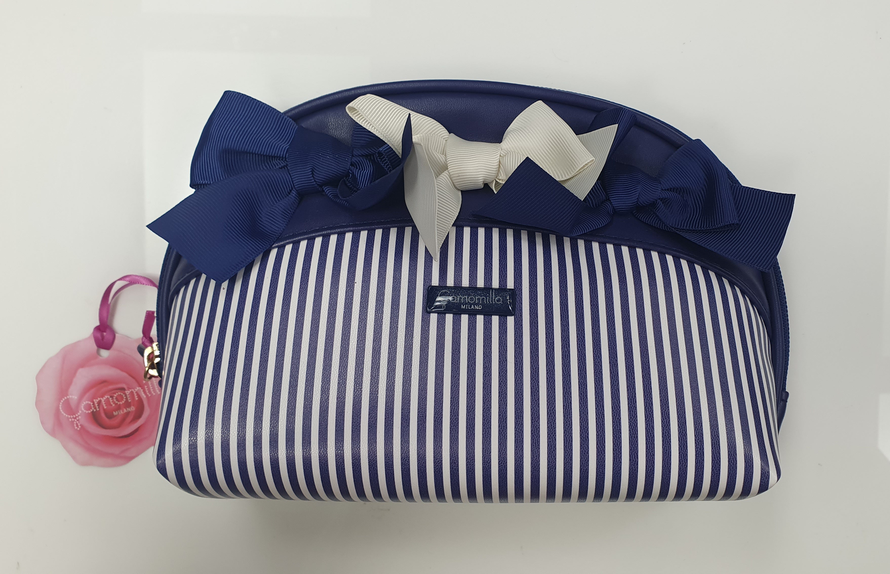 Beauty case donna/ pouch  L Salina di camomilla milano rosso/ blu cod. 58739