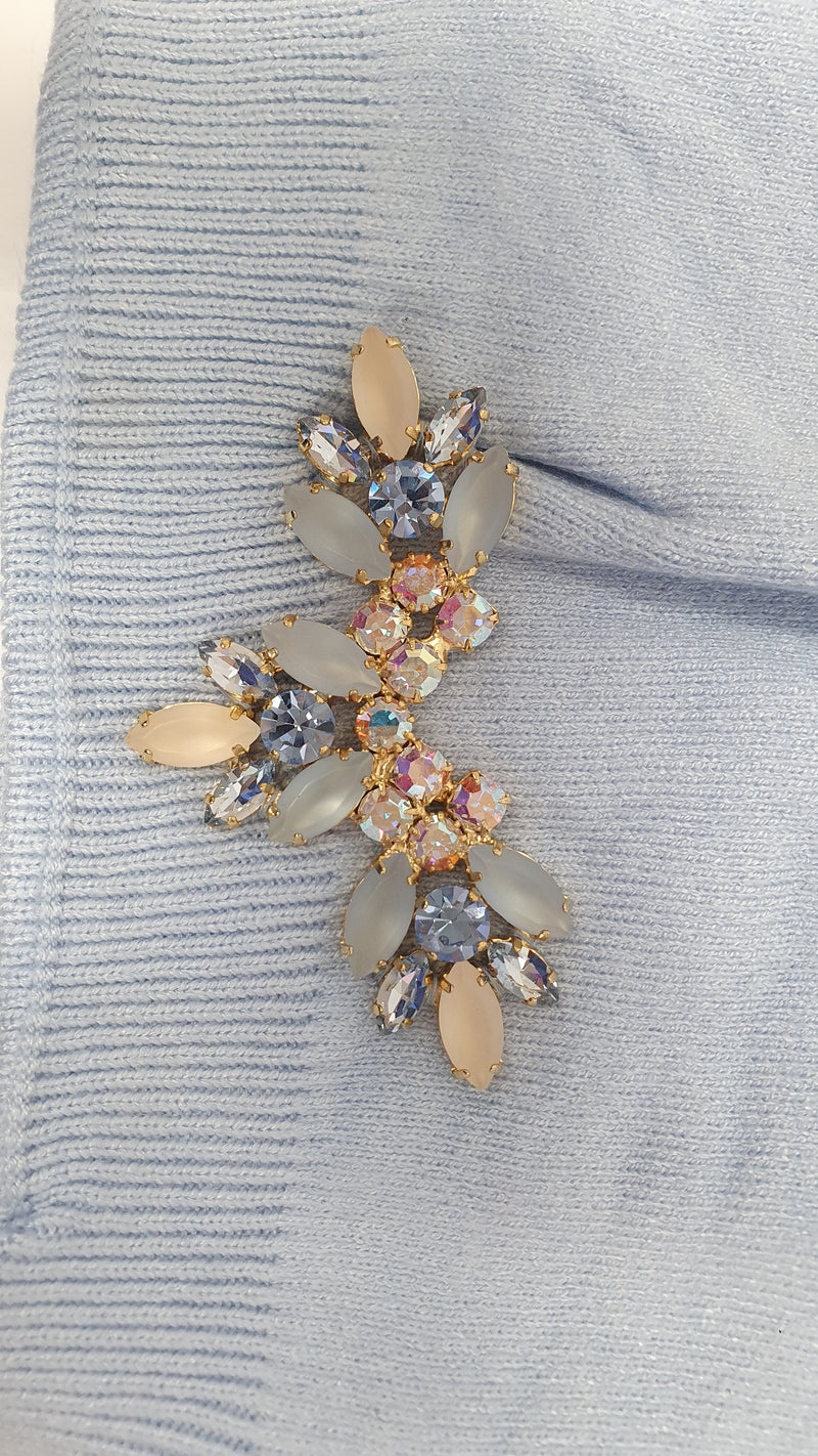 Cappello donna di trik bijoux con applicazioni swarovsky azzurro
