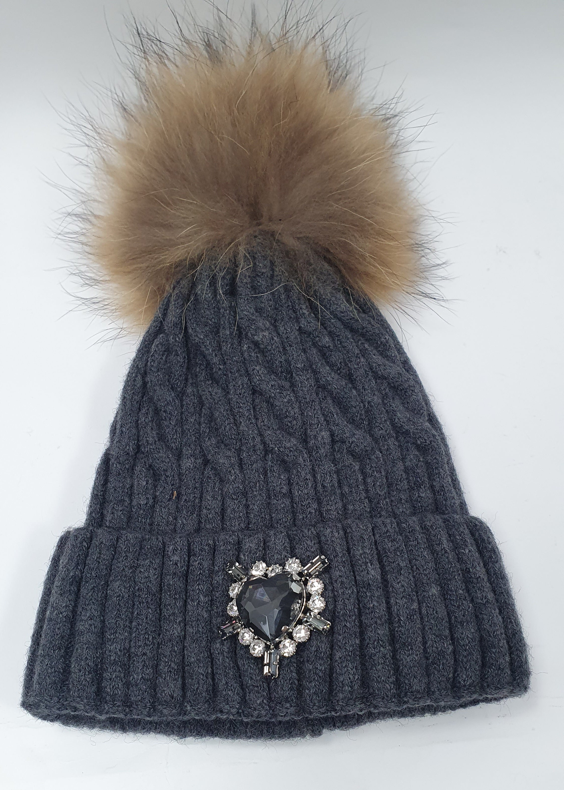 Cappello donna trik bijoux con applicazioni swarovsky trama treccia arancio/ ocra/ nero/ grigio