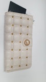 Portafoglio donna matelasse com borchie di gaudì V3AI-11284 nero/ bianco