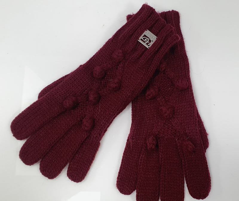 Guanti donna blu byblos blu scuro/ bordeaux