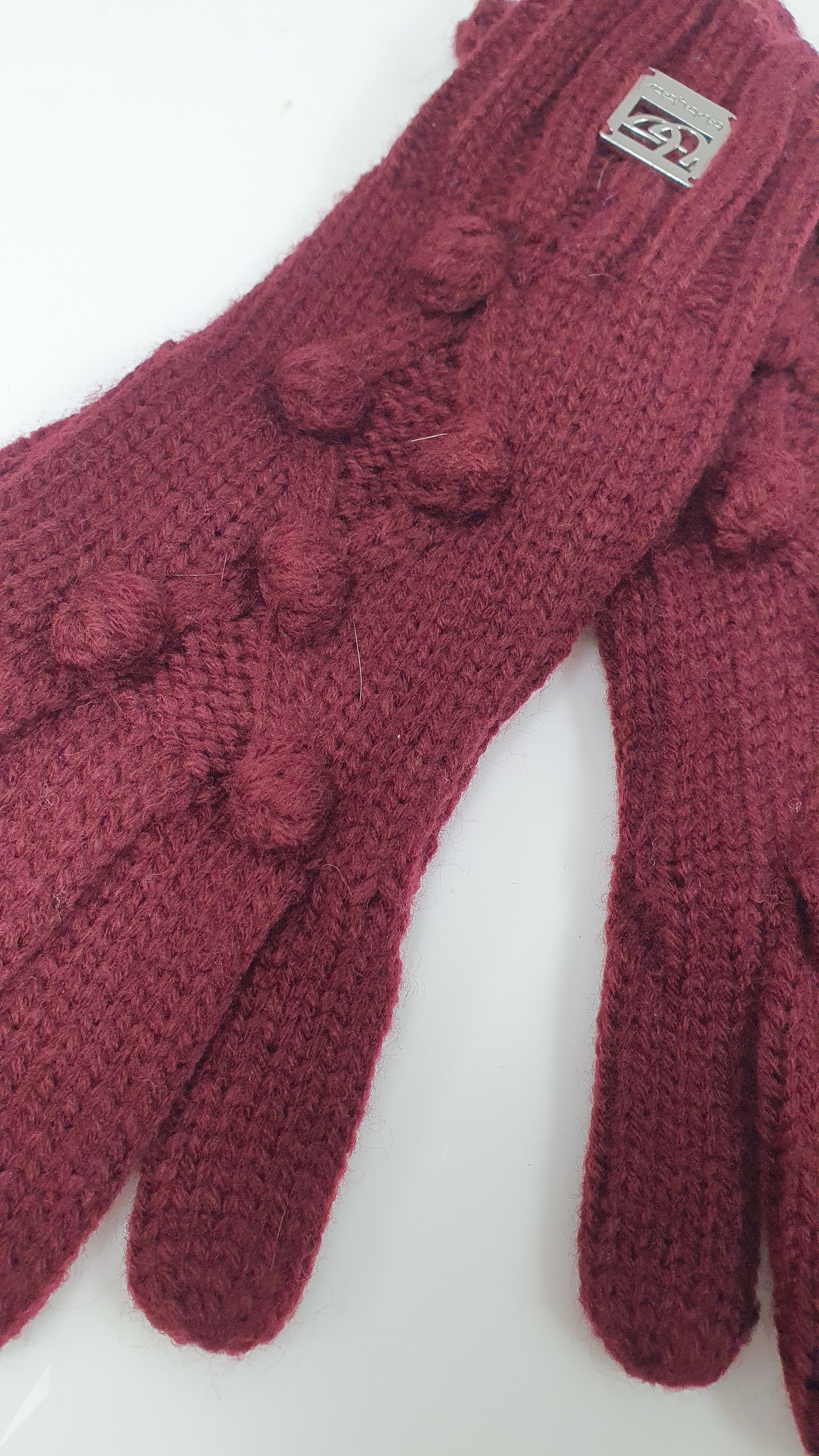 Guanti donna blu byblos blu scuro/ bordeaux