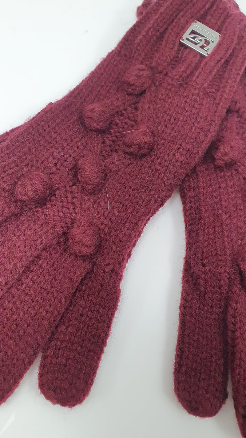 Guanti donna blu byblos blu scuro/ bordeaux