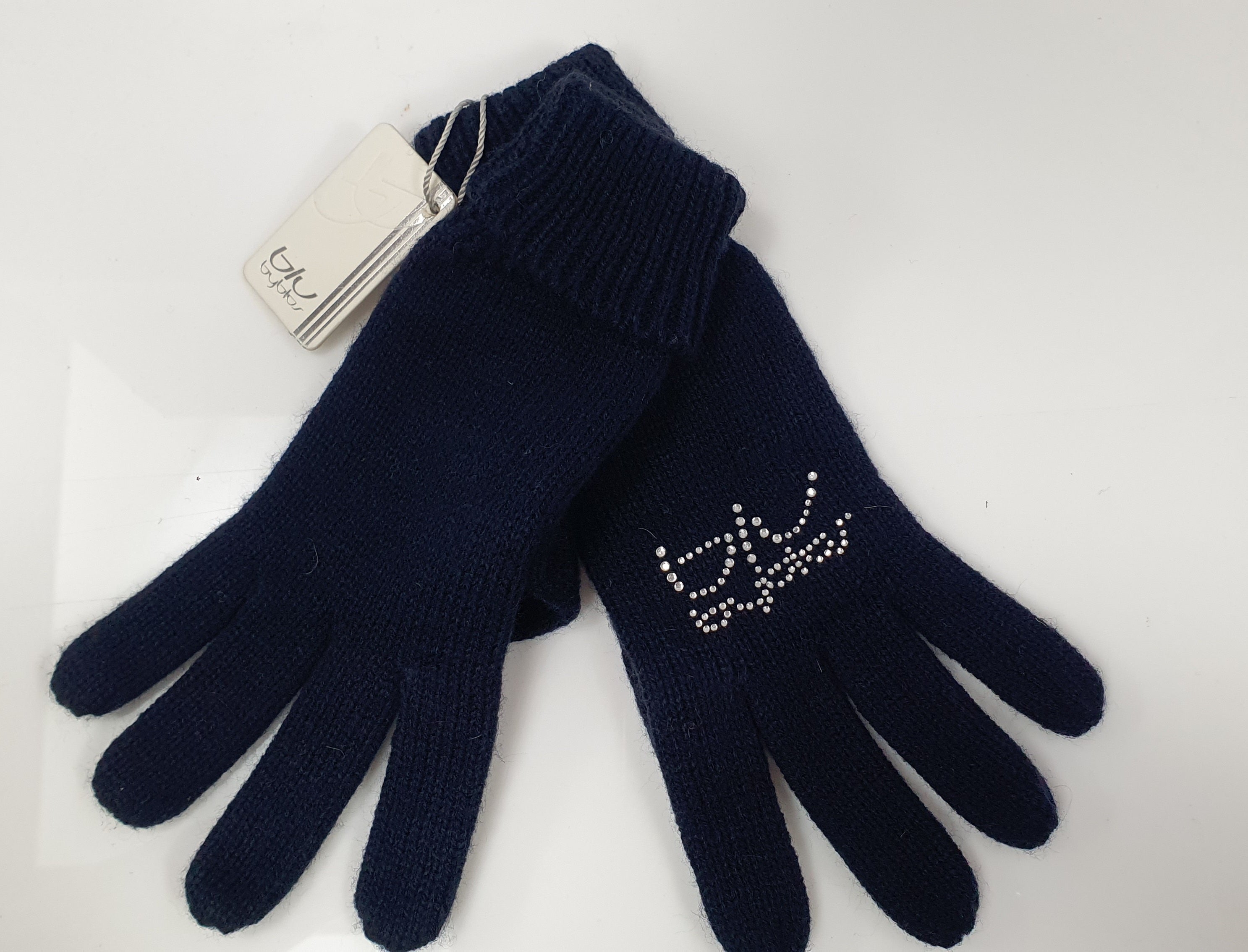 Guanti donna blu byblos blu scuro/ bordeaux
