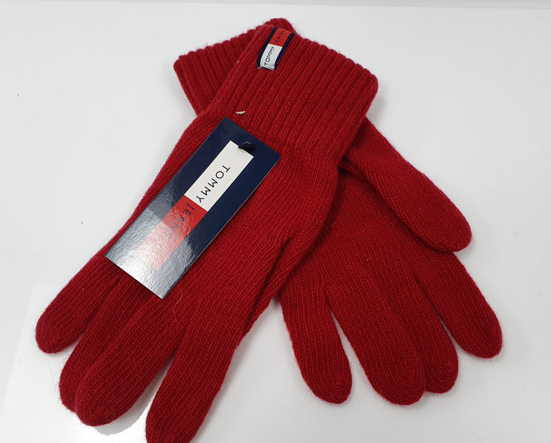Guanti donna di Tommy jeans bordeaux/ rossi
