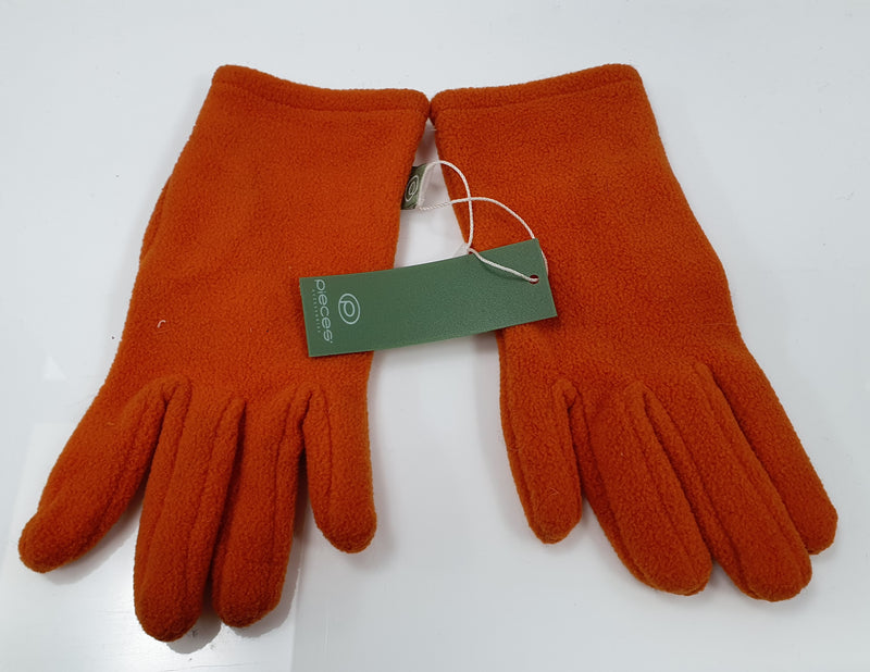 Guanti donna pieces accessories in pail arancio/ fucsia