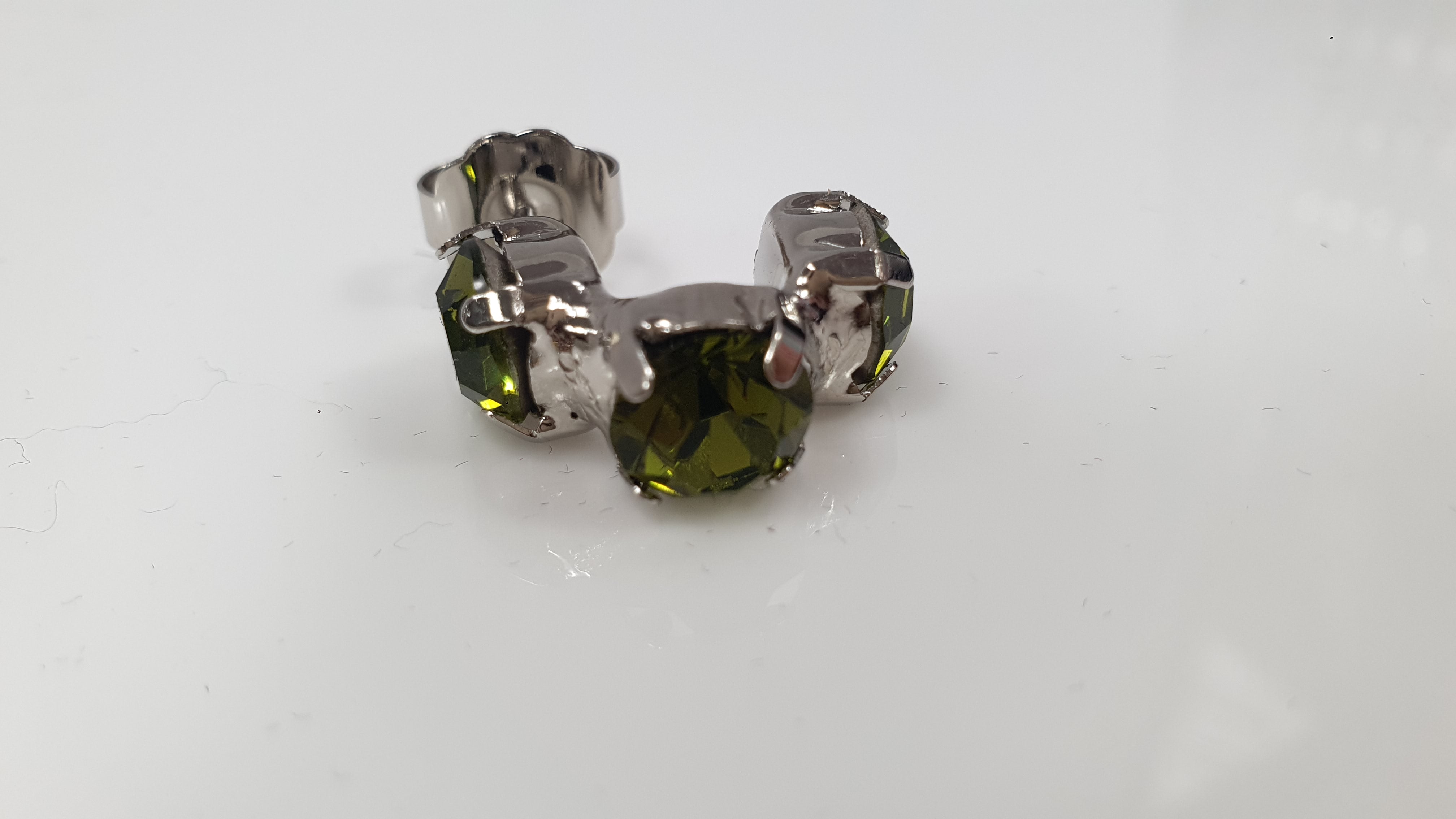 Orecchini trik bijoux mezzo cerchio con brillantini vari colori