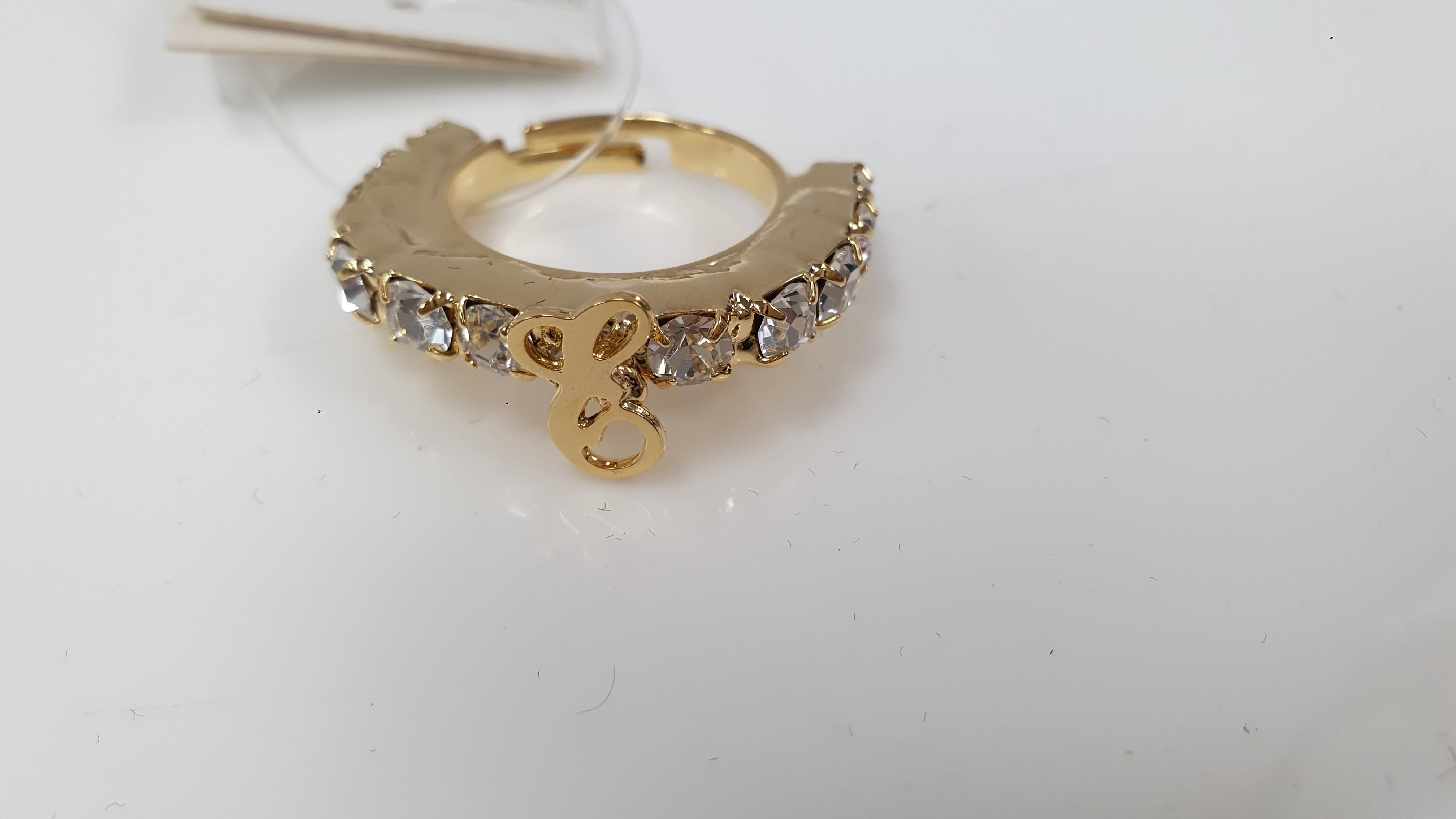 Anello trik bijoux con iniziale e brillantini