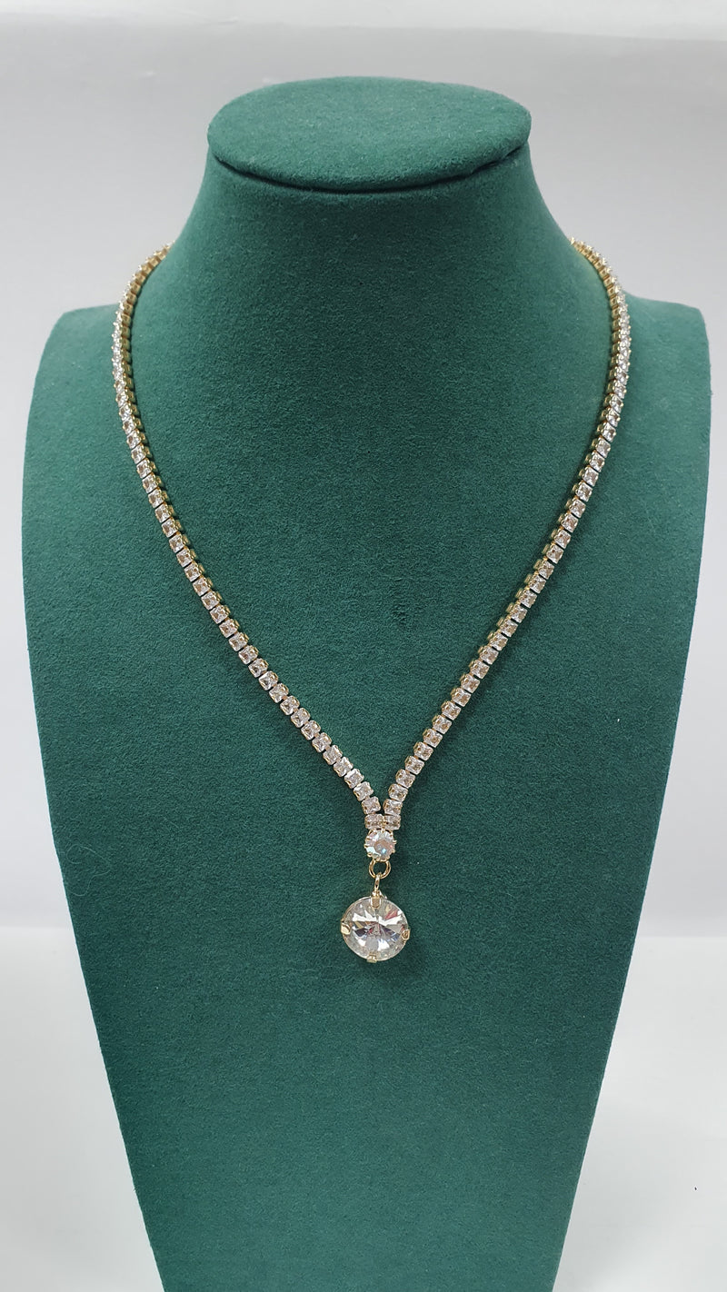 Collana trik bijoux brillantinata con pendente