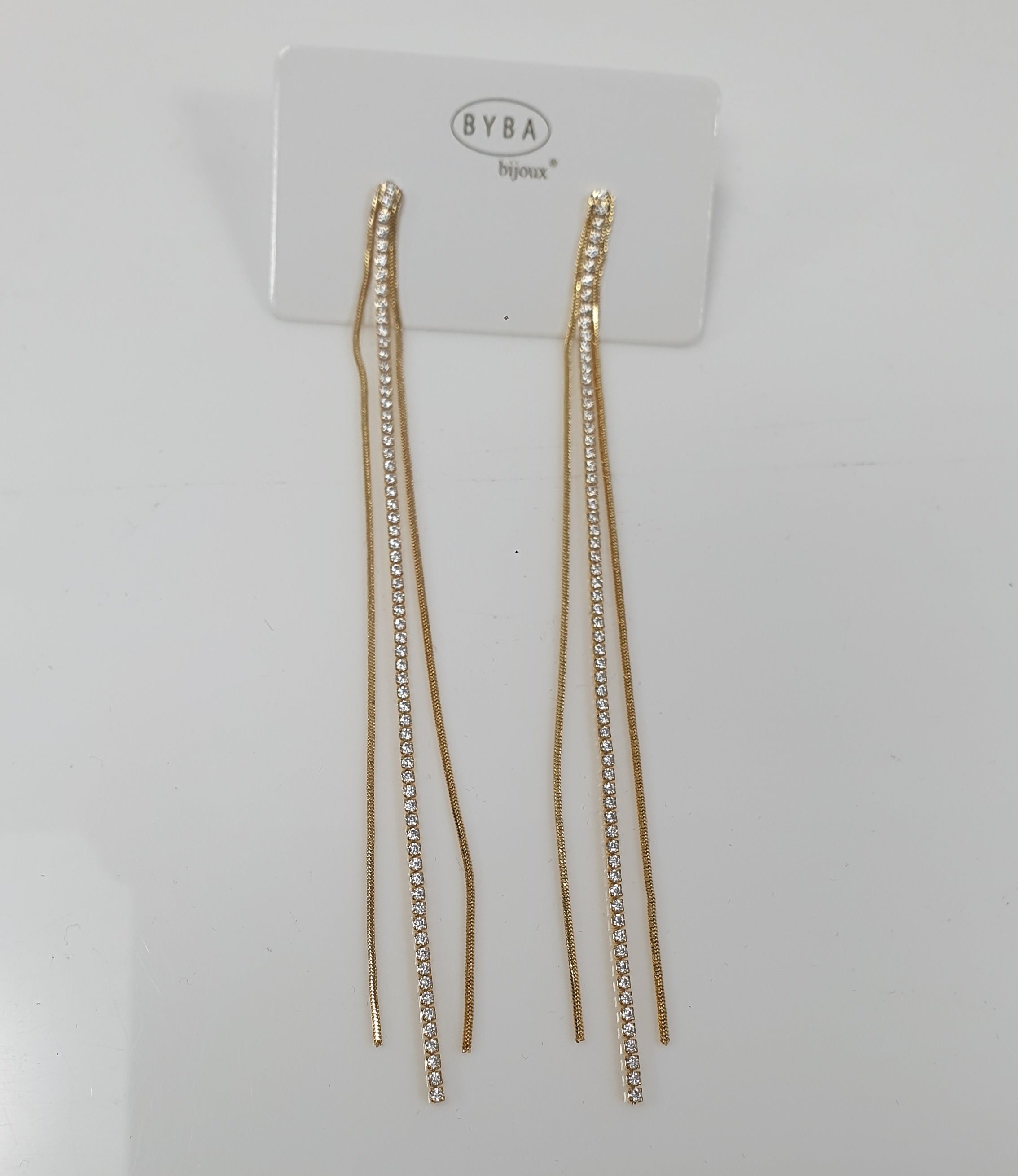 Orecchini donna di byba bijoux filo pendente lungo oro/argento