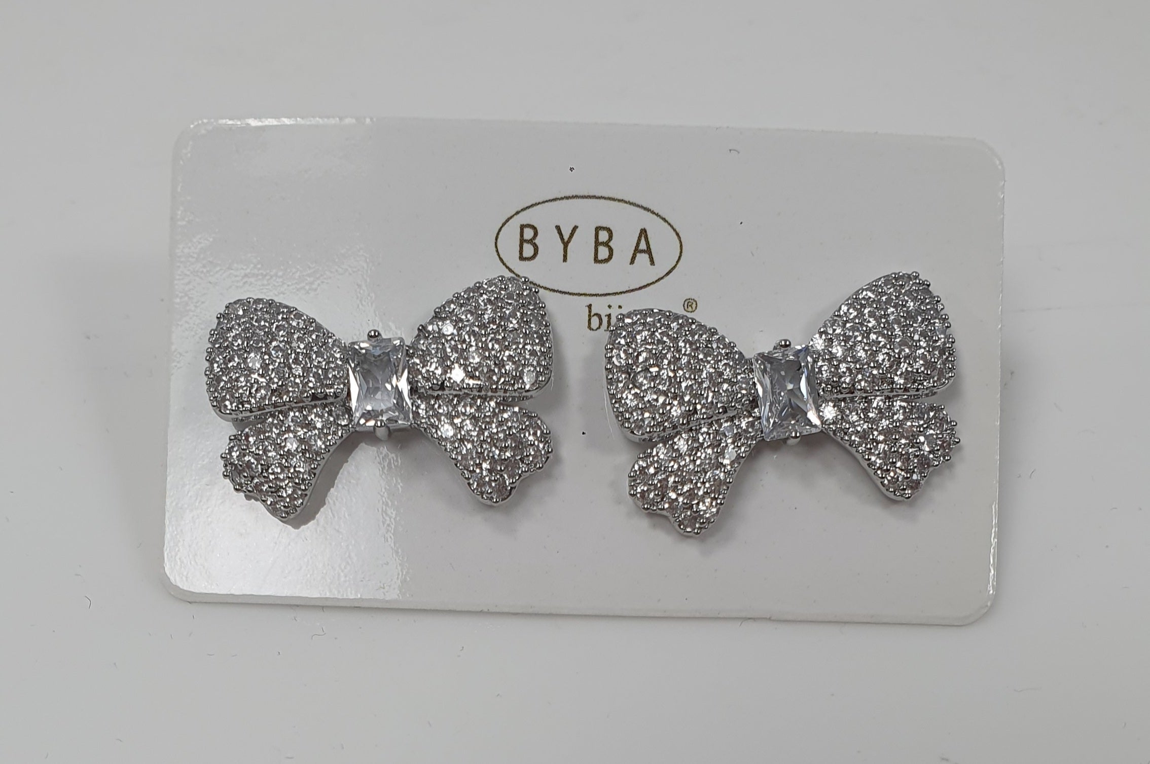 Orecchini donna a lobo byba bijoux fiocco argento/oro