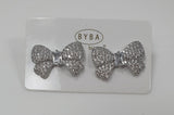 Orecchini donna a lobo byba bijoux fiocco argento/oro