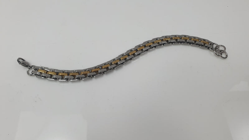 Bracciale uomo gemir argento/ con oro